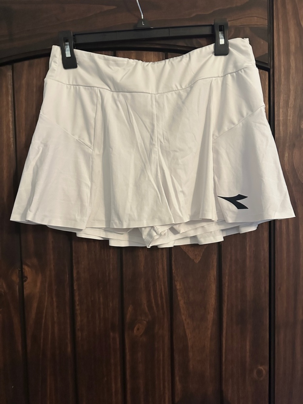Diadora White Athletic Tennis Skort with Black Logo